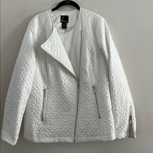 Lane Bryant White Quilted Jacket Size 14/16 - Picture 2 of 11
